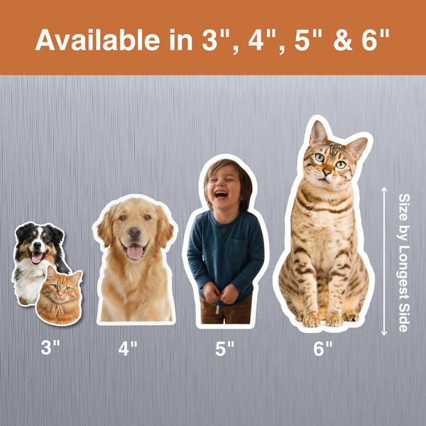 Custom photo fridge magnet available in 3, 4, 5 and 6 inch sizes – SoulMade Customs