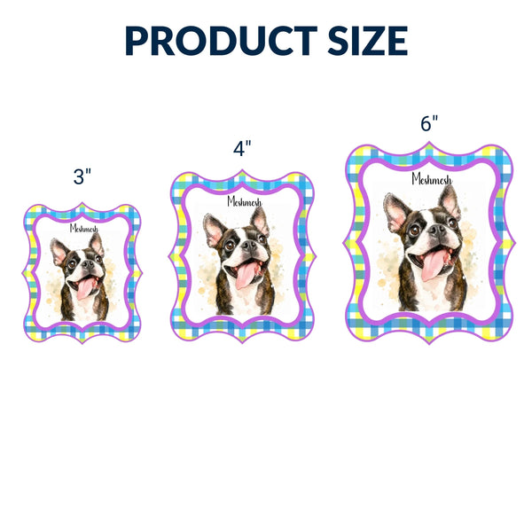 Custom Watercolor Photo Magnet, Pet Personalized Fridge Magnet - SoulMade Customs