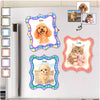 Custom Watercolor Photo Magnet, Pet Personalized Fridge Magnet - SoulMade Customs