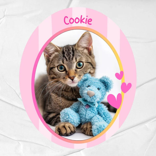 Custom Pet Photo Magnet with Name – Personalized Fridge Magnet - SoulMade Customs