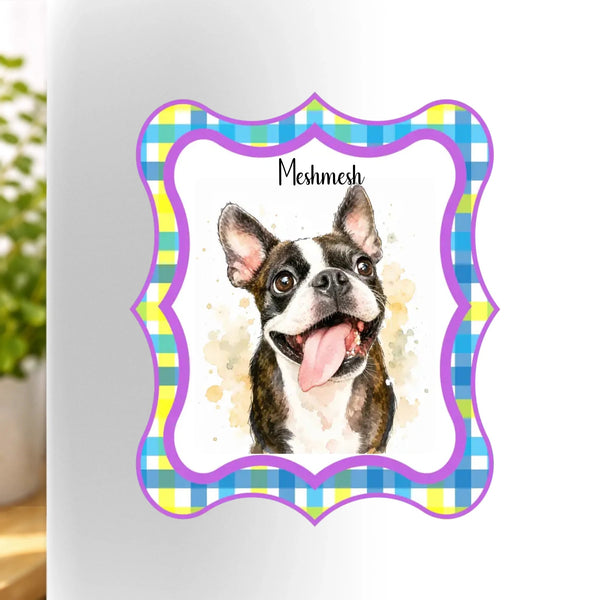 Custom Watercolor Photo Magnet, Pet Personalized Fridge Magnet - SoulMade Customs