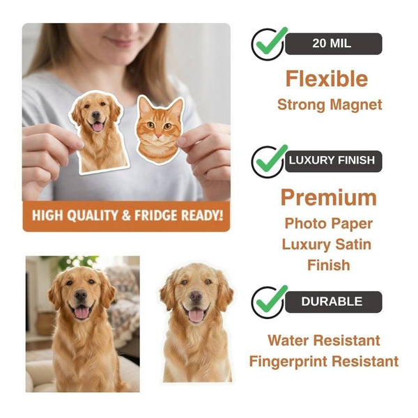 Funny AI Personalized Pet Photo Magnet - SoulMade Customs