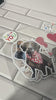 video showing real customers pets custom shape fridge magnets, packaging.